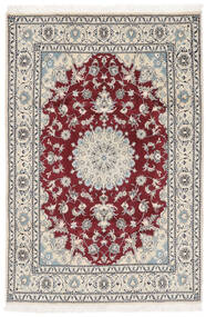 絨毯 ナイン 163X240 ベージュ/ダークレッド (ウール, ペルシャ/イラン)