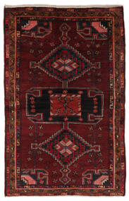 絨毯 オリエンタル ハマダン 138X213 ブラック/ダークレッド (ウール, ペルシャ/イラン)