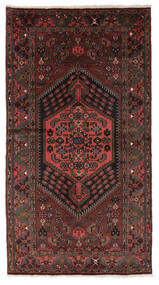  Persian Zanjan Rug 128X232 Black/Dark Red Carpetvista