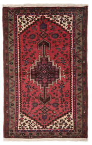  Perzisch Hamadan Vloerkleed 109X155 Zwart/Donkerrood Carpetvista