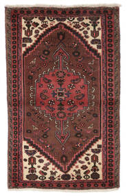 100X160 Alfombra Oriental Hamadan Negro/Rojo Oscuro (Lana, Persia/Irán) Carpetvista