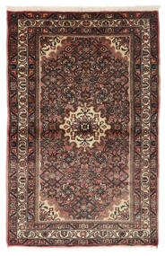 絨毯 オリエンタル ハマダン 100X152 ブラック/ダークレッド (ウール, ペルシャ/イラン)