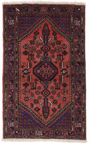  Orientalsk Zanjan Teppe 100X158 Svart/Mørk Rød Ull, Persia/Iran Carpetvista