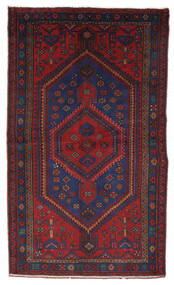 Persialainen Hamadan Matot Matto 135X223 Musta/Tummanpunainen (Villa, Persia/Iran)