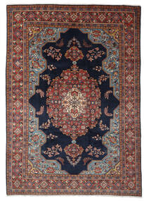  Persisk Tabriz Teppe 230X332 Svart/Mørk Rød Carpetvista