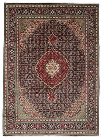  Persialainen Tabriz Matot Matto 242X340 Musta/Tummanpunainen (Villa, Persia/Iran)