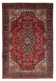 Moud Teppich 195X292 Dunkelrot/Schwarz Wolle, Persien/Iran Carpetvista