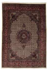 Moud Teppich 218X306 Schwarz/Braun Wolle, Persien/Iran Carpetvista