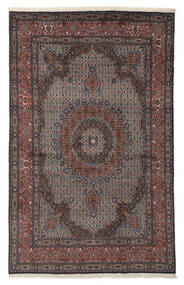 Orientalischer Moud Teppich 190X305 Schwarz/Braun Wolle, Persien/Iran Carpetvista