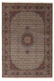  Orientalischer Moud Teppich 202X296 Braun/Schwarz Wolle, Persien/Iran Carpetvista