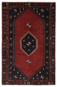 160X250 絨毯 オリエンタル クラルダシュト ブラック/ダークレッド (ウール, ペルシャ/イラン) Carpetvista