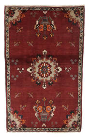 118X191 絨毯 オリエンタル ハマダン ダークレッド/ブラック (ウール, ペルシャ/イラン) Carpetvista