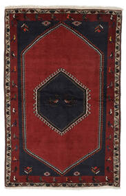 125X200 絨毯 オリエンタル クラルダシュト ブラック/ダークレッド (ウール, ペルシャ/イラン) Carpetvista