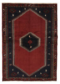 137X190 Klardasht Teppich Orientalischer Schwarz/Dunkelrot (Wolle, Persien/Iran) Carpetvista