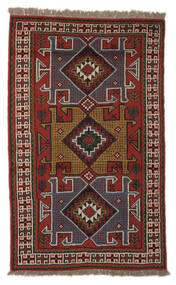 絨毯 オリエンタル Gutchan 117X190 ブラック/ダークレッド (ウール, ペルシャ/イラン)