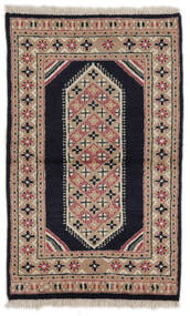 76X129 絨毯 パキスタン ブハラ 2Ply オリエンタル 茶色/ブラック (ウール, パキスタン) Carpetvista