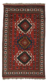  Baluch Rug 110X197 Persian Wool Black/Dark Red Small Carpetvista