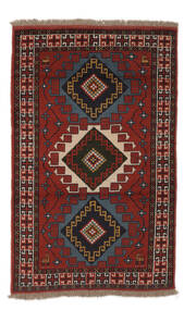 Gutchan Teppich 115X188 Schwarz/Dunkelrot Wolle, Persien/Iran Carpetvista