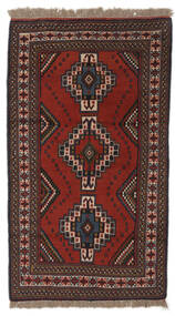 Gutchan Teppe 110X192 Svart/Mørk Rød Ull, Persia/Iran Carpetvista