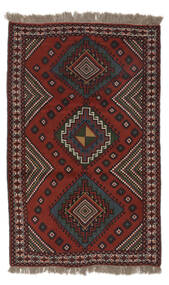 Belutsch Teppich 127X208 Schwarz/Dunkelrot Wolle, Persien/Iran Carpetvista