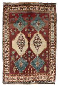 138X202 絨毯 オリエンタル シラーズ ダークレッド/ブラック (ウール, ペルシャ/イラン) Carpetvista