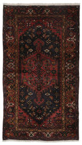  135X237 Zanjan Teppich Schwarz/Dunkelrot Persien/Iran Carpetvista