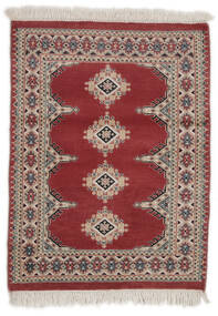 81X108 Pakistan Buchara 2Ply Teppich Orientalischer Dunkelrot/Braun (Wolle, Pakistan) Carpetvista