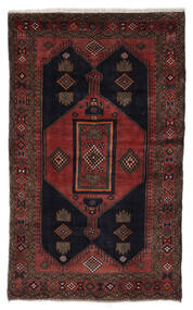  Persisk Hamadan Teppe 135X220 Svart/Mørk Rød (Ull, Persia/Iran)
