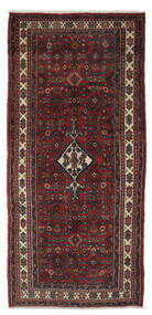 140X300 Hosseinabad Rug Oriental Runner
 Black/Dark Red (Wool, Persia/Iran) Carpetvista