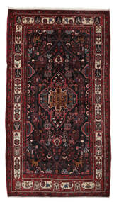  Oriental Nahavand Old Rug 170X308 Black/Dark Red Wool, Persia/Iran Carpetvista