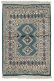82X123 絨毯 オリエンタル パキスタン ブハラ 2Ply ブラック/茶色 (ウール, パキスタン) Carpetvista