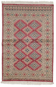 91X139 Pakistan Bokhara 2Ply Rug Oriental Brown/Dark Red (Wool, Pakistan) Carpetvista