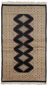 Pakistan Bokhara 2Ply Rug 94X161 Brown/Black Wool, Pakistan Carpetvista