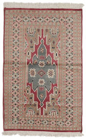 94X156 Pakistan Bokhara 2Ply Rug Oriental Brown/Dark Red (Wool, Pakistan) Carpetvista
