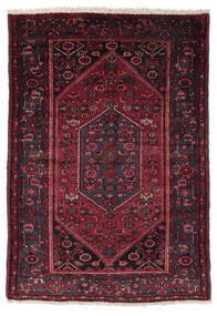  Persian Hamadan Rug 135X194 Black/Dark Red Carpetvista
