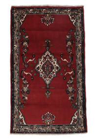 108X189 Hamadan Teppe Orientalsk Svart/Mørk Rød (Ull, Persia/Iran) Carpetvista