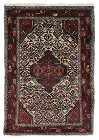 絨毯 オリエンタル ハマダン 110X145 ブラック/ダークレッド (ウール, ペルシャ/イラン)