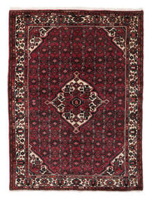 絨毯 ペルシャ ホセイナバード 158X214 ブラック/ダークレッド (ウール, ペルシャ/イラン)
