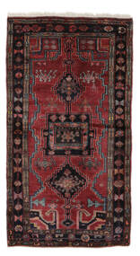  Persian Hamadan Rug 130X235 Black/Dark Red (Wool, Persia/Iran)