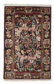 絨毯 ペルシャ ハマダン 108X167 ブラック/茶色 (ウール, ペルシャ/イラン)
