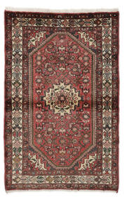 Hosseinabad Rug 100X153 Dark Red/Black Wool, Persia/Iran Carpetvista
