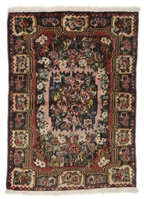  105X140 Hamadan Vloerkleed Zwart/Bruin Perzië/Iran Carpetvista