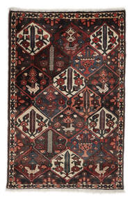 絨毯 バクティアリ 105X161 ブラック/ダークレッド (ウール, ペルシャ/イラン)