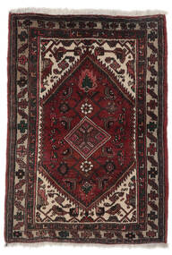 Alfombra Oriental Hamadan 100X145 Negro/Marrón (Lana, Persia/Irán)