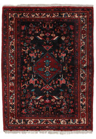 Tapete Oriental Nahavand 165X220 Preto/Vermelho Escuro (Lã, Pérsia/Irão)