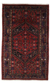 絨毯 ペルシャ ザンジャン 137X221 ブラック/ダークレッド (ウール, ペルシャ/イラン)