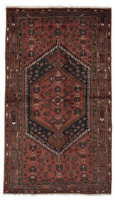  Persialainen Zanjan Matot 124X216 Musta/Tummanpunainen Carpetvista