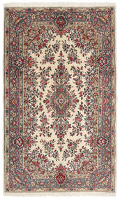  Orientalischer Kerman Teppich 145X237 Braun/Beige Wolle, Persien/Iran Carpetvista