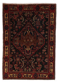  Nahavand Rug 155X220 Persian Wool Black/Brown Small Carpetvista