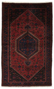 絨毯 ザンジャン 133X222 ブラック/ダークレッド (ウール, ペルシャ/イラン)